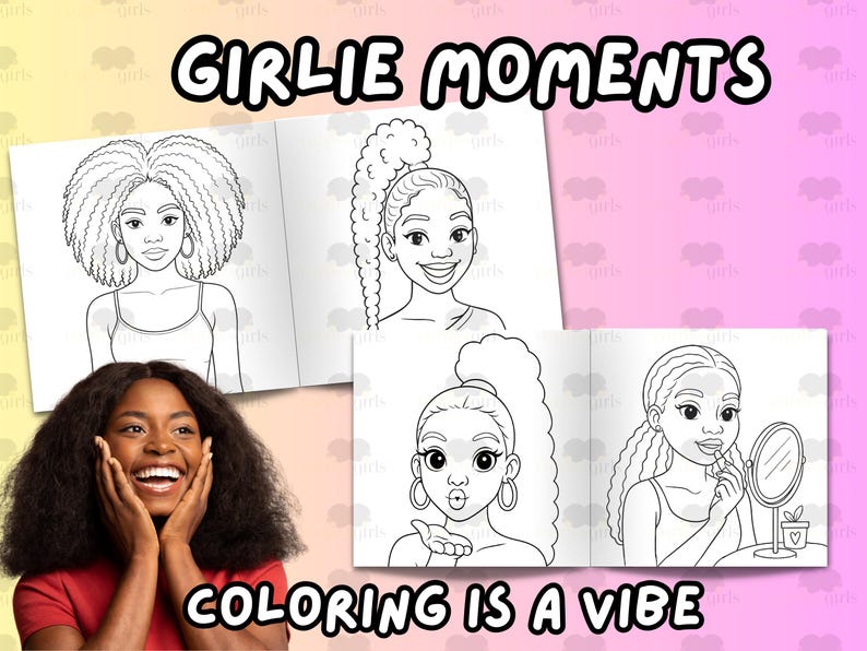 Black Girl Magic Coloring Book: Confident Portraits for Girls & Teens ...