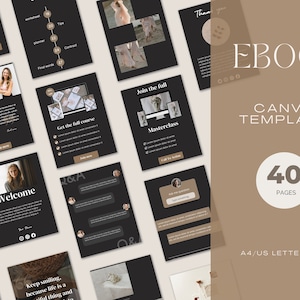 40 Page Ebook Template Canva, Workbook Template,  Ebook Digital Download, , Lead Magnet Template, Course Guide, Magazine Template
