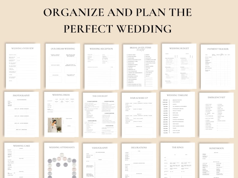 Wedding Checklist Printable Wedding Planning Checklist Wedding ...