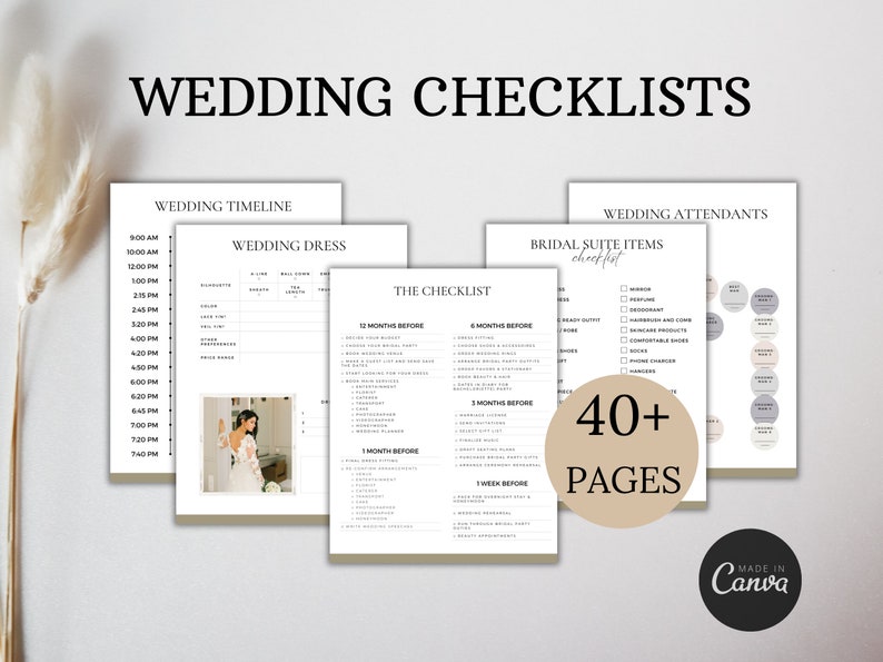 Wedding Checklist Printable Wedding Planning Checklist Wedding ...