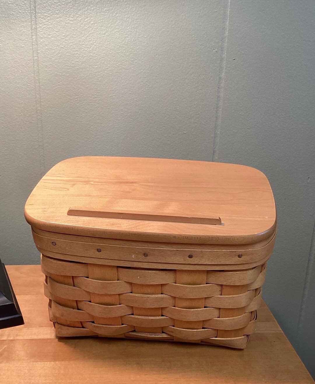 Longaberger Recipe Basket With Lid Etsy