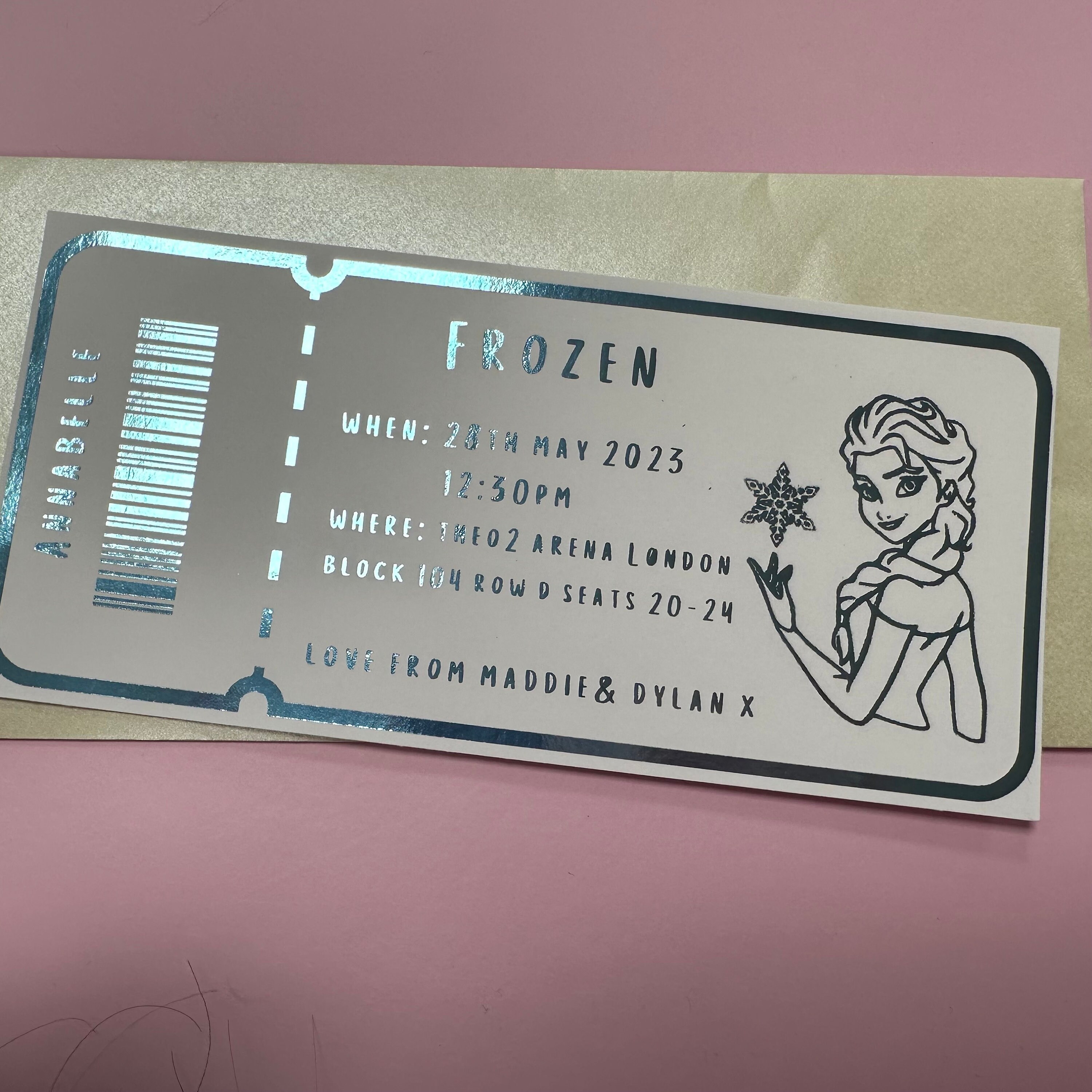 Frozen Ticket Frozen Musical Ticket Frozen Musical Theatre Etsy