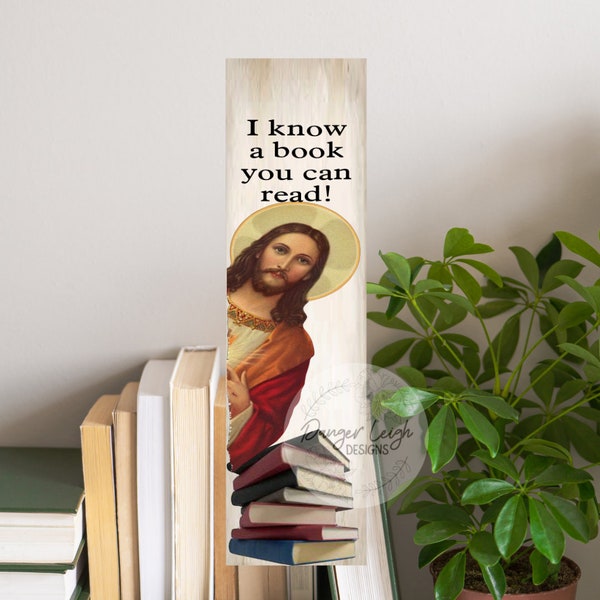 I know a book you can read Bookmark l Bookmark l Book Lover l Book Gifts l Read l Reading l Gift For Her l Books l Jesus l The Bible