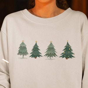 Christmas Tree Sweatshirt, Christmas Crewneck, Christmas Sweater, Womens Christmas Sweatshirt, Holiday Sweaters For Women, Winter Sweatshirt