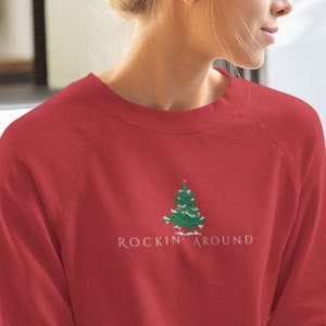 Christmas Sweatshirt For Women, Rockin&#39; Around The Christmas Tree Sweater, Christmas Crewneck, Christmas Sweatshirt, Holiday Sweater