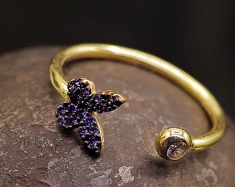 Minimalist Butterfly Ring. 925k Sterling Silver With Synthetic Zircon Stones. Adjustable Size. Gift Idea for Her. Daily Everyday Wear