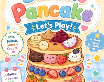 80+ Cute Pancake Clipart Kawaii Breakfast Digital Sticker Planner Graphics Foodie Illustration Scrapbook PNG Instant Download Craft