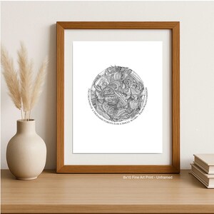 Forest Line Art Wall Art – “La foresta dentro” – Disegno della natura in bianco e nero 8×10 – Decorazione minimalista e calma stampata su carta opaca d'archivio