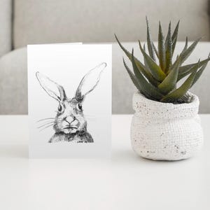 Set of 10 Hand-Drawn Rabbit Notecards – Blank Greeting Cards with Eco-Friendly Envelopes | Bunny Stationery Gift Set