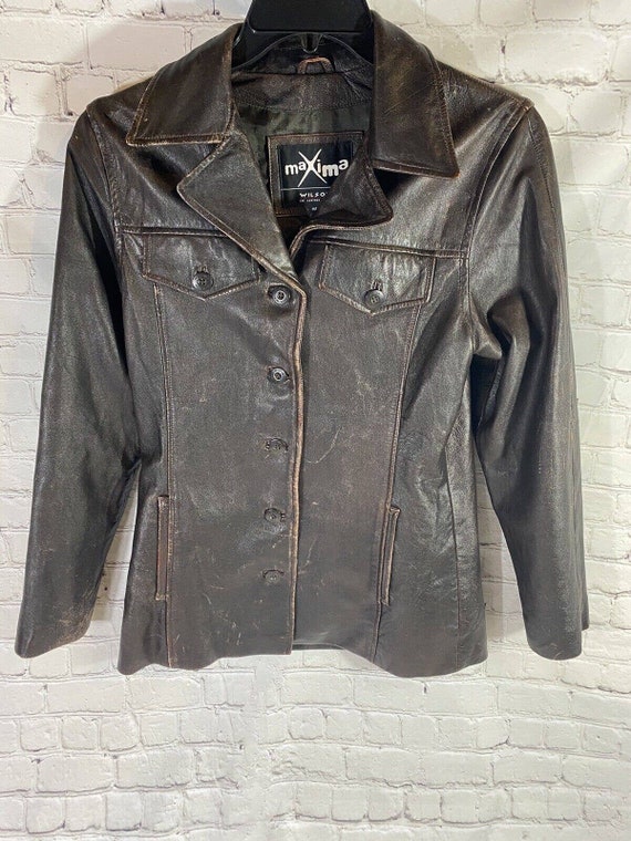 WILSON Leather Maxima Womens Size M Distressed Brown 100% - Etsy