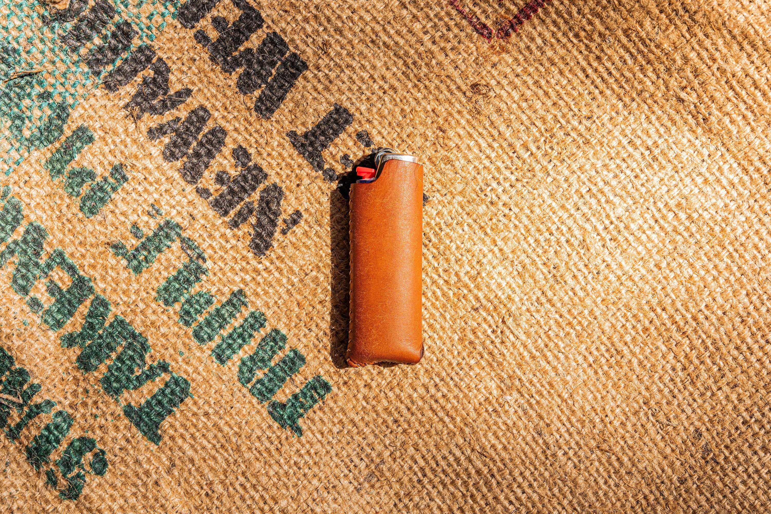 Leather Lighter Case, Handmade BiC Lighter Sleeve, Personalized
