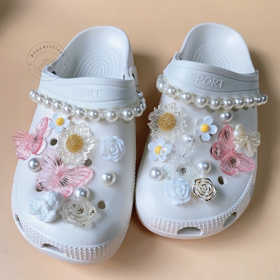 6pcs Shoe Charms Chains, Cute Shoe Decorations DIY Shoe Chain For Croc Summer Beach Heel Strap For Sandals Accessories Birthday Gifts