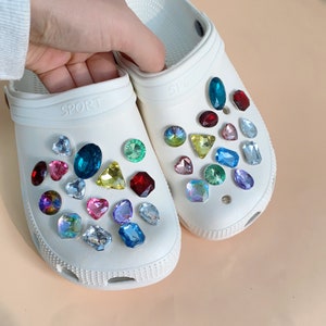 Bling Colorful Rhinestone Shoe Charm,Rhinestone Shoe Charm Set,DIY Sandals Jewelry Charms,Shoe Accessories,Shoe Charms Bling, Shoe Decor