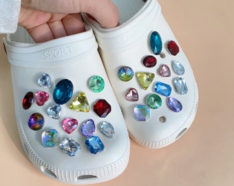 Bling Colorful Rhinestone Shoe Charm,Rhinestone Shoe Charm Set,DIY Sandals Jewelry Charms,Shoe Accessories,Shoe Charms Bling, Shoe Decor