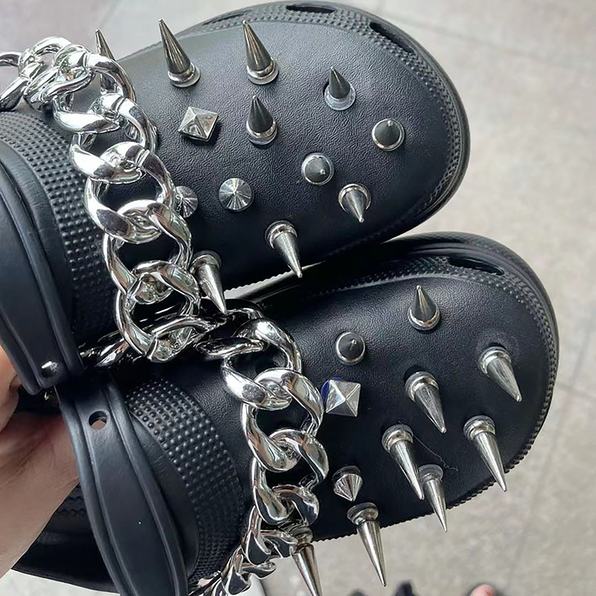 Goth Spikes Shoe Decorations Charms for Women Men Punk Gothic Shoe Accessories for Girls Boys Cool Charms Pack As Gift for Adults Teens