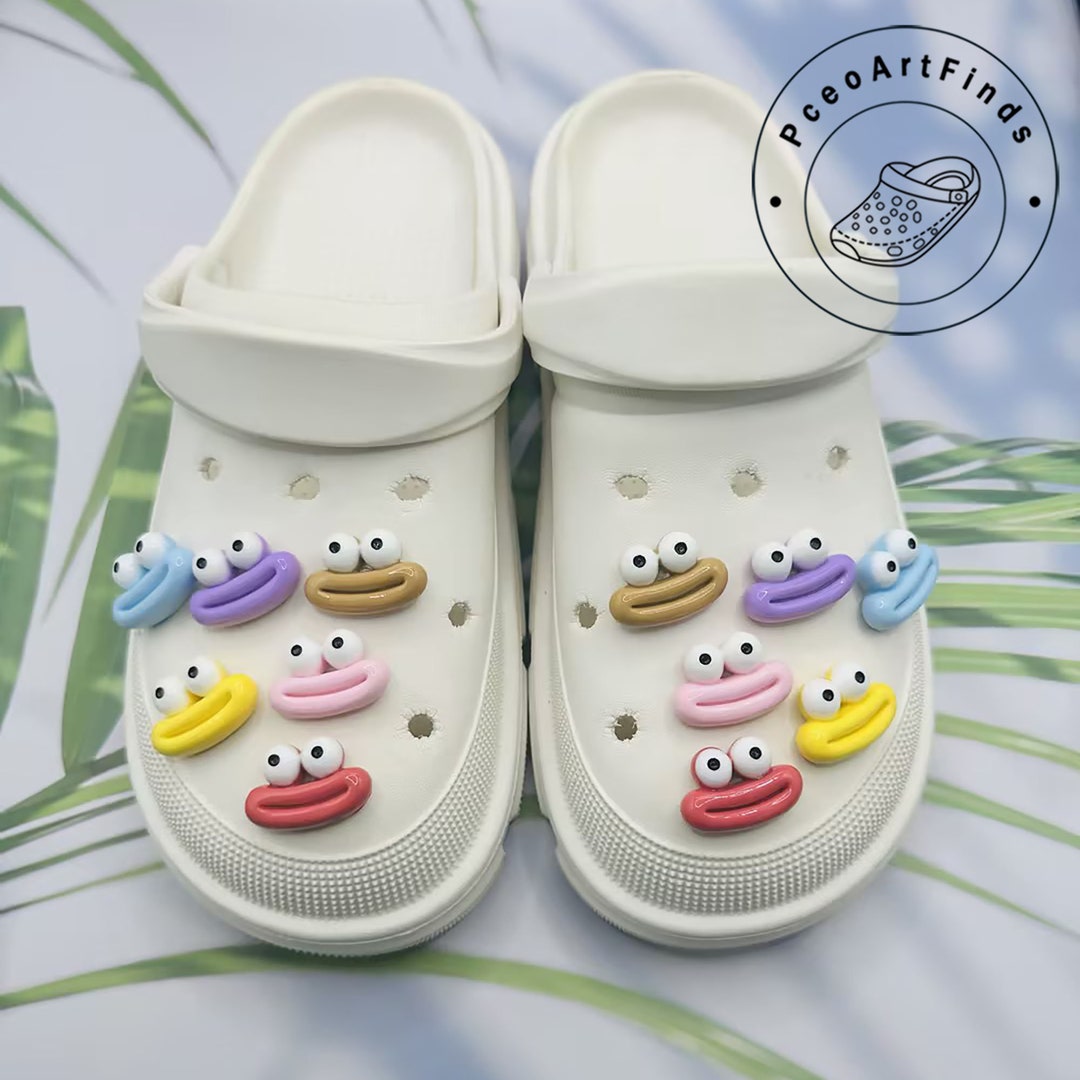 12pcs/set Cartoon Eyes Shoe Charmskawaii Shoe Buckle Etsy