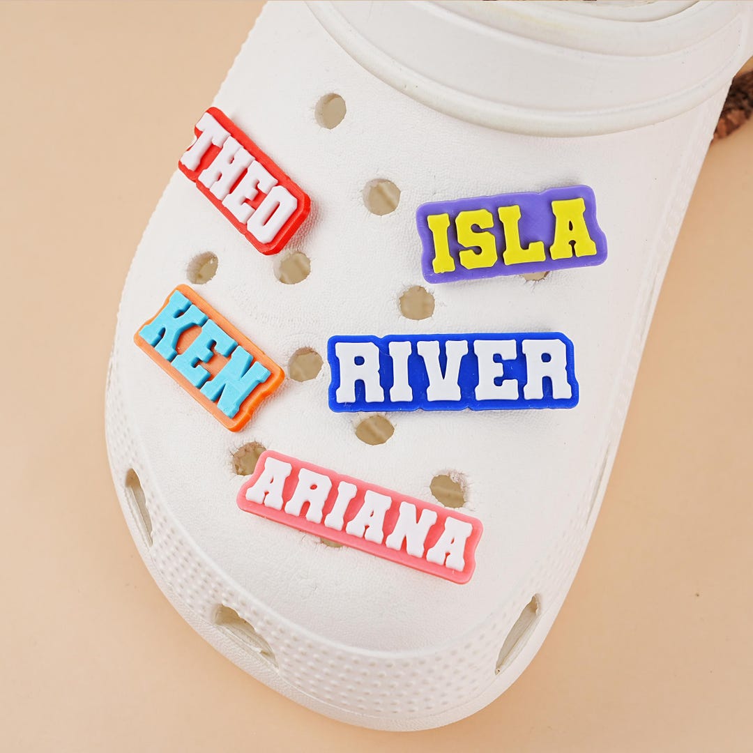 3D Printed Name Shoe Charms,custom Letter Shoe Decor,personalized ...