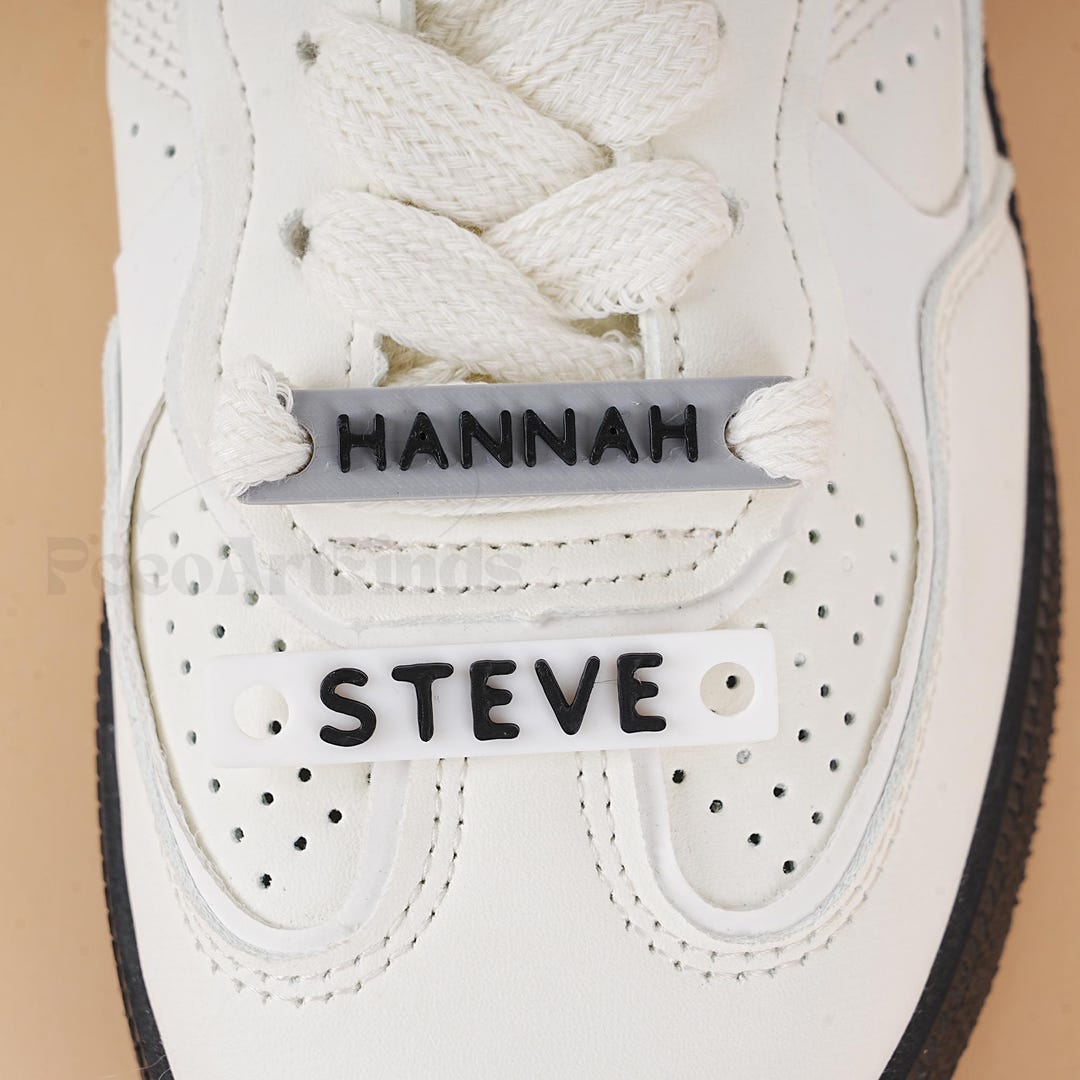 Custom Colours Name Shoelace Charms, 3D Printed Name Shoe Charms, Shoes ...