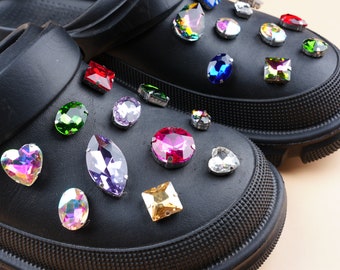 Bling Colorful Rhinestone Shoe Charm,Rhinestone Shoe Charm Set,DIY Sandals Jewelry Charms,Shoe Accessories,Random Sending,Shoe Decor