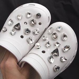 1PCS Colourful Luxury Rhinestones Diamond Shoes Charms Designer