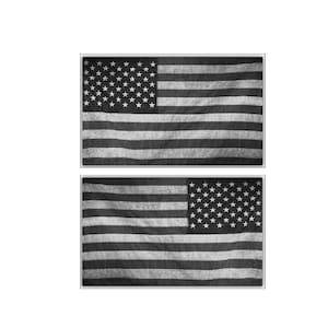 American Flag Subdued Tactical  USA Military 1 Right Hand & 1 Left Hand (1 Pair) 2.4&quot; x 4.0&quot; Sticker Decal A584