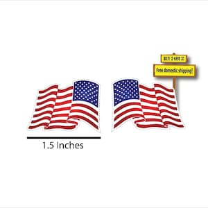 American Waving Flag Motorcycle Helmet Sticker Decal Buy 2 Receive a 3rd one Free   A600