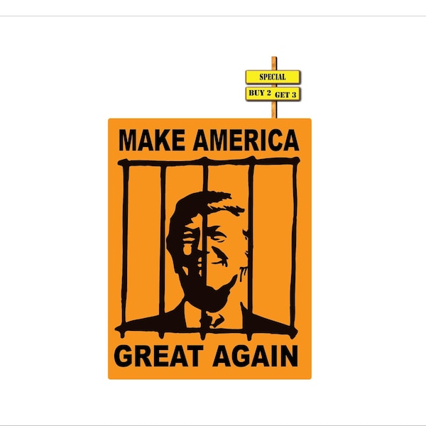 Anti Trump Lock Him Up  Make America Great Again Funny Sticker In Car Vinyl Decal Truck Window Vehicle Bumper Decal Sticker S209 Buy 2 Get 3