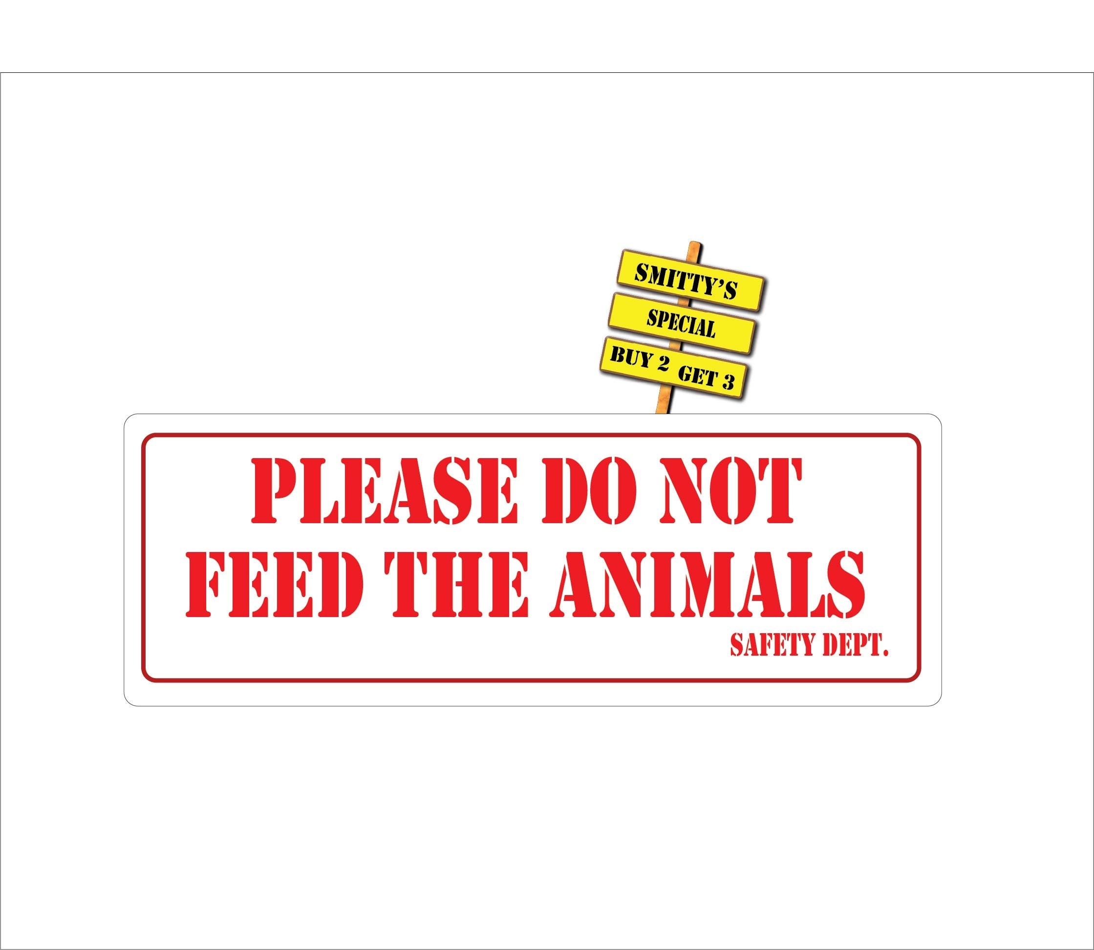 Please Do Not Feed the Animals Safety Dept. Sticker Decal - Etsy