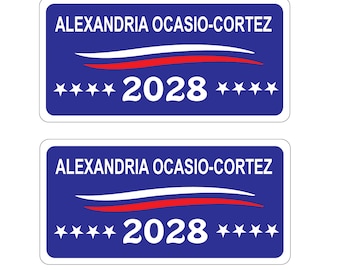 Alexandria Ocasio-Cortez AOC for President 2028 Decal Sticker A-4