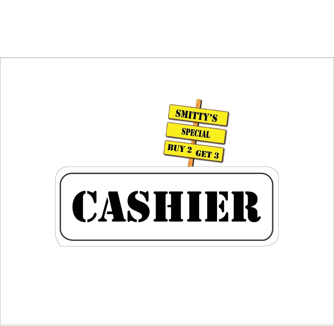 Cashier Safety Dept. 2.5 X 7.0 Sticker Decal Etsy