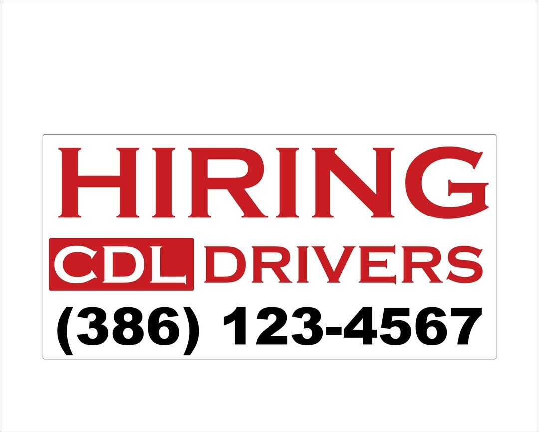 Hiring CDL Drivers Sticker Decal, Trucks and Vans (25 Pack) - Etsy