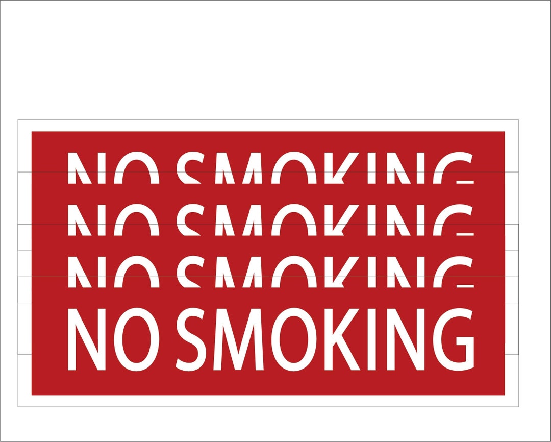 No Smoking 4 Pack) Safety Dept. High Quality Vinyl Sticker Decal Great ...