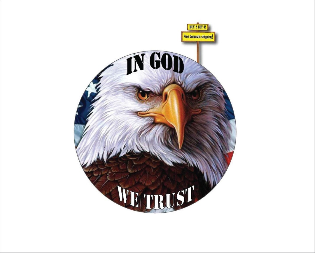 Jesus Fish Christian USA American Flag Decal Vinyl