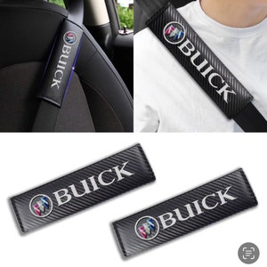 Buick Seatbelt Shoulder Pads 2pk Embroidered Stitching Adjustable For Any Model CLOSEOUT