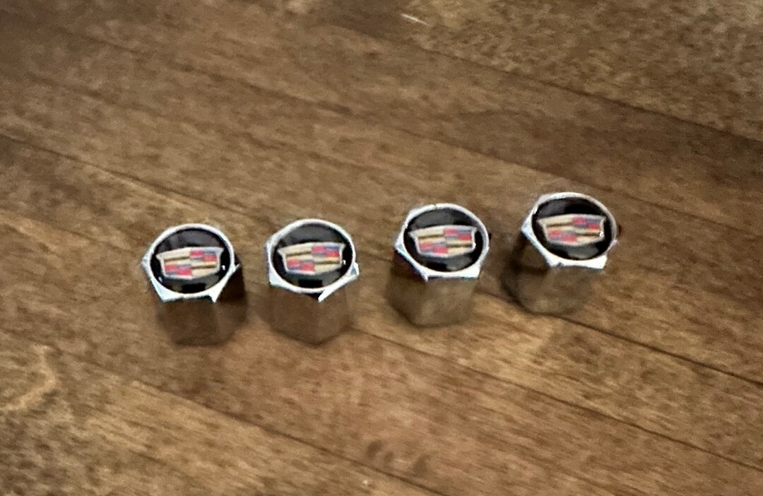 Cadillac Tire Valve Stem Caps Set of 4 Etsy