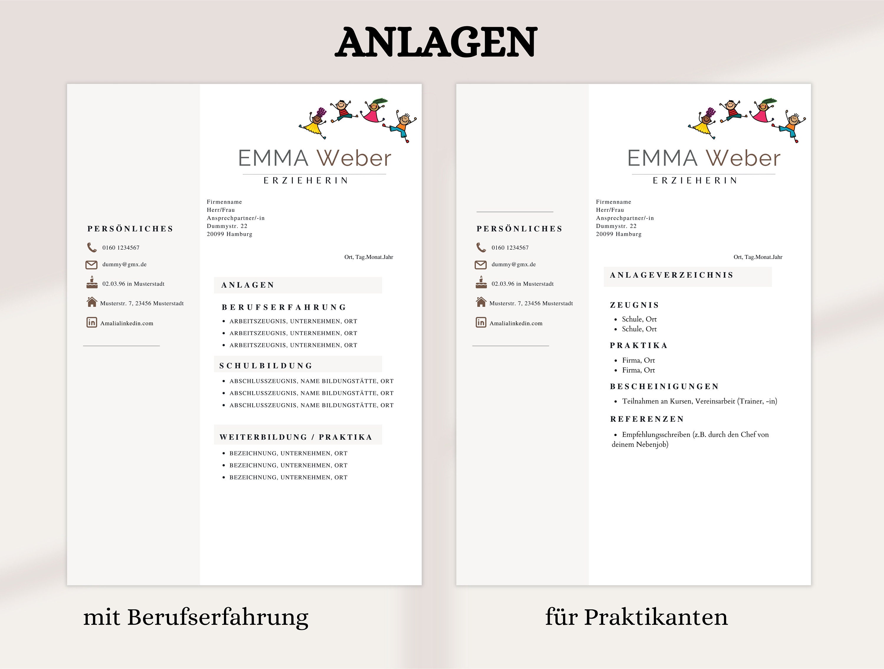  Lebenslauf Vorlage Deutsch Erzieherin Erzieher Bewerbung Bildidee 