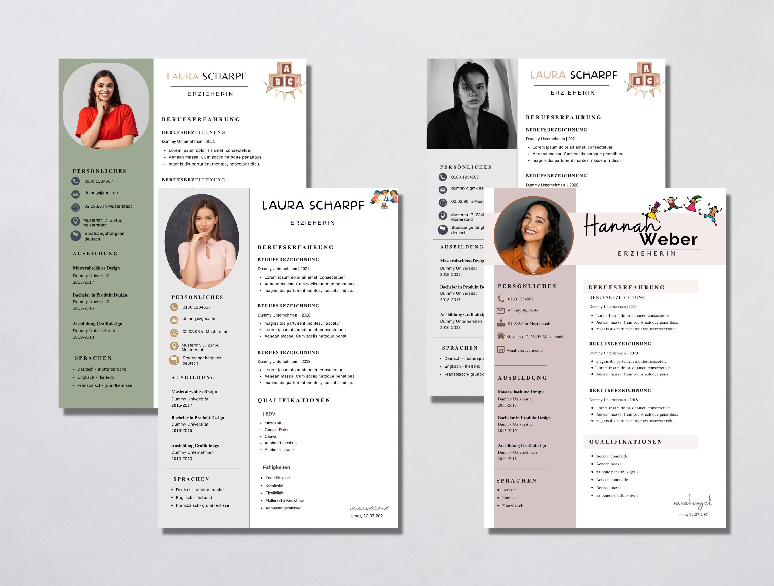  Lebenslauf Vorlage Deutsch Erzieherin Erzieher Bewerbung Bildidee 