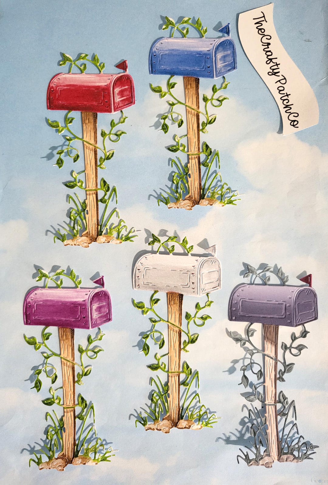 Mail Post Box Die Cut Card Toppers - Carnation Crafts (set of 3) - Etsy