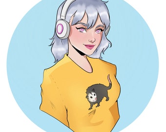 Custom Cartoon Profile Picture – Twitch, Discord Avatar (Digital File)