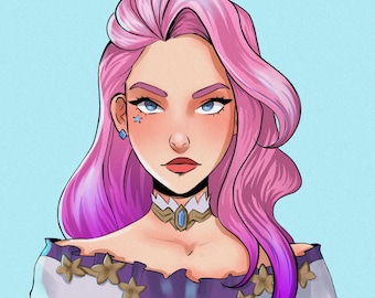 Game Character Drawing - Illustration of your OC - Digital Art Commission - Illustration DnD Fantasy