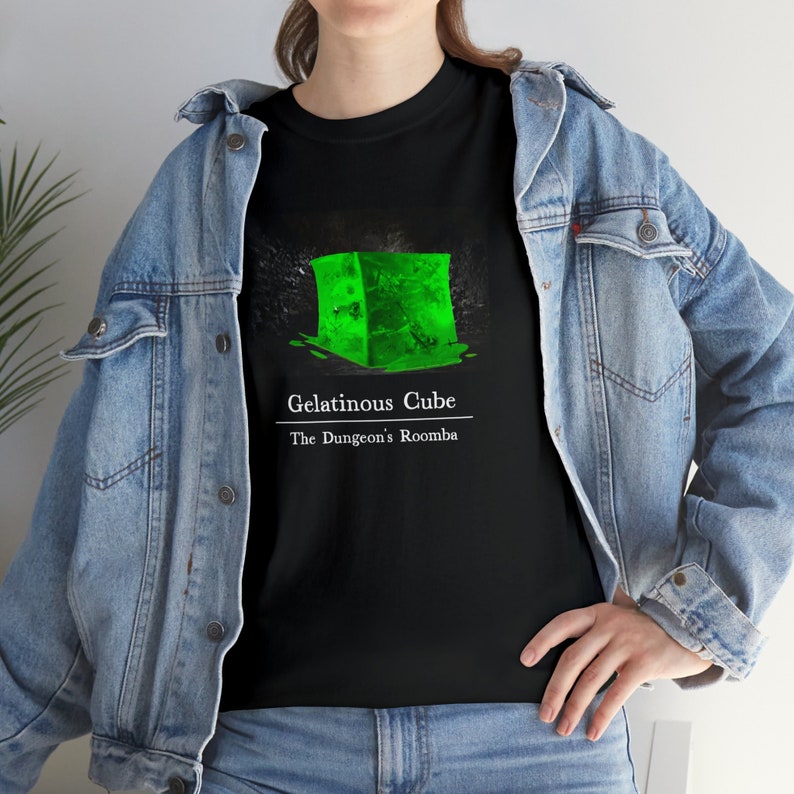 Dungeons and Dragons Gelatinous Cube Tshirt, D&D Shirt, Roleplaying Tee, Gamer Gift, Dungeon