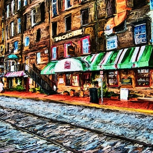 Savannah River Street Art: Southern Giclée Print or Canvas