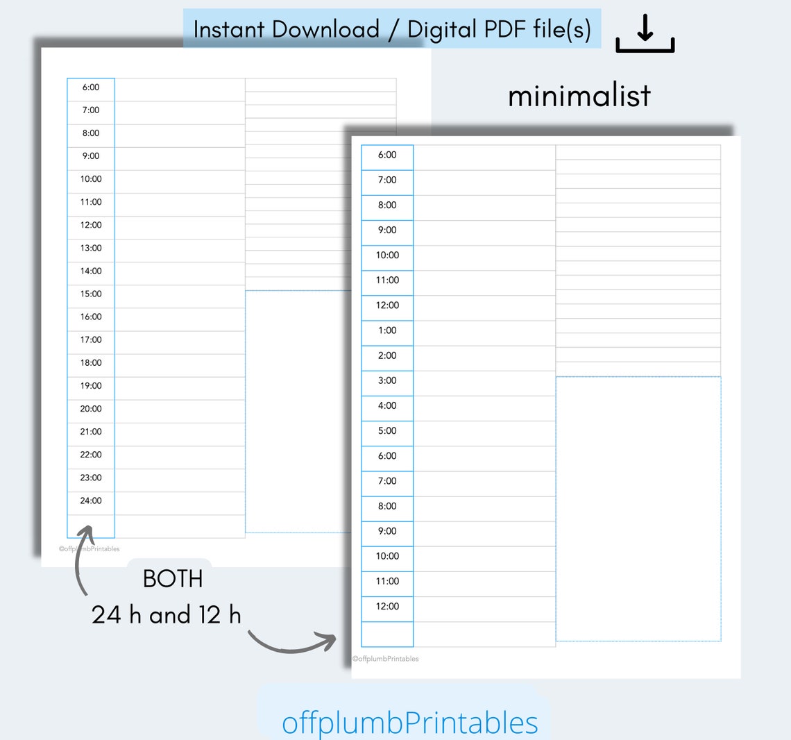 Wellness / SLEEP Wake Schedule Planner Printable Worksheet Info Bundle ...