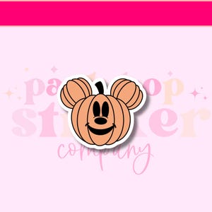 Mickey Mouse Pumpkin Sticker Disney World Sticker Disney Halloween Sticker Mickey&#39;s Not So Scary Halloween Party Design Halloween Gift