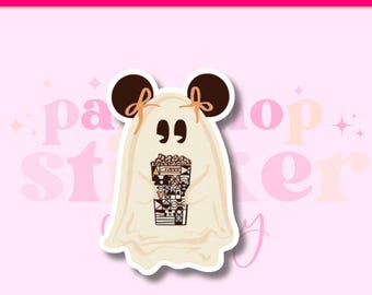Minnie Mouse Ghost Sticker, Disney Halloween Party Design
