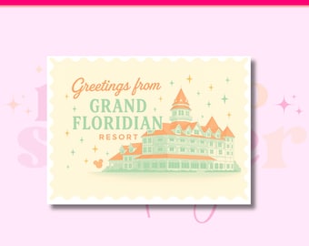 Grand Floridian Resort Sticker: Weatherproof Matte Vinyl