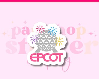 Epcot Sticker, World Showcase, Disney Fireworks, Water Resistant