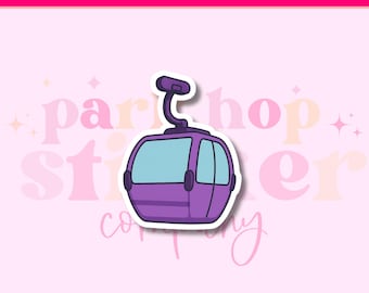 Skyliner Sticker, Disney Gondola, Water Bottle, Laptop Sticker