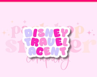 Disney Travel Agent Sticker, Weatherproof Laptop Decal