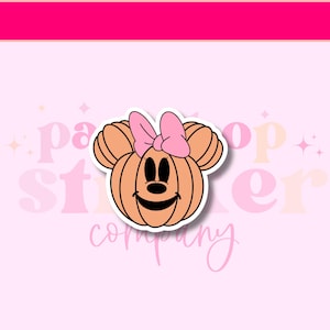 Minnie Mouse Pumpkin Sticker Disney World Sticker Disney Halloween Sticker Mickey&#39;s Not So Scary Halloween Party Design Halloween Gift